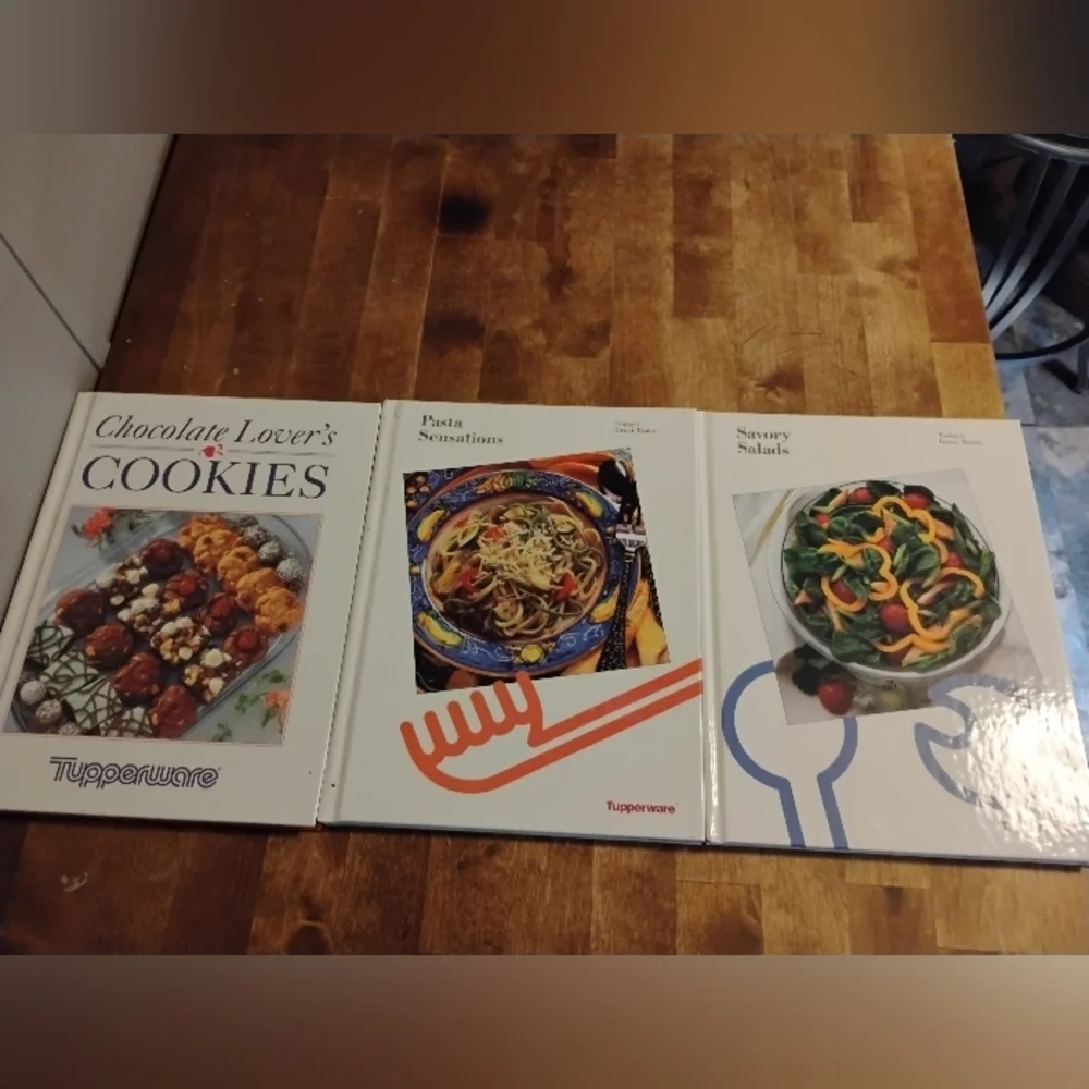 Tupperware Vintage 90s Set Of 3 Cookbooks